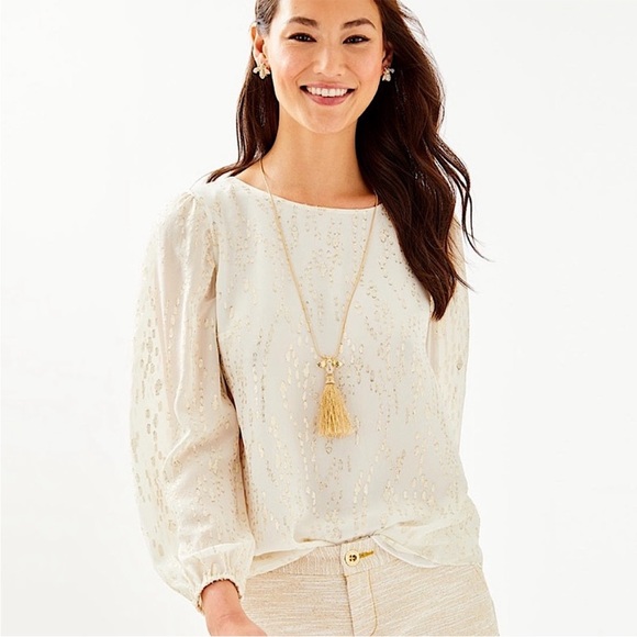 Lilly Pulitzer Idina Top/Blouse - Picture 4 of 10